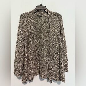 Eileen Fisher  Open Cardigan Linen  Blend Knit Size 3X Plus 3/4 Sleeve Thick